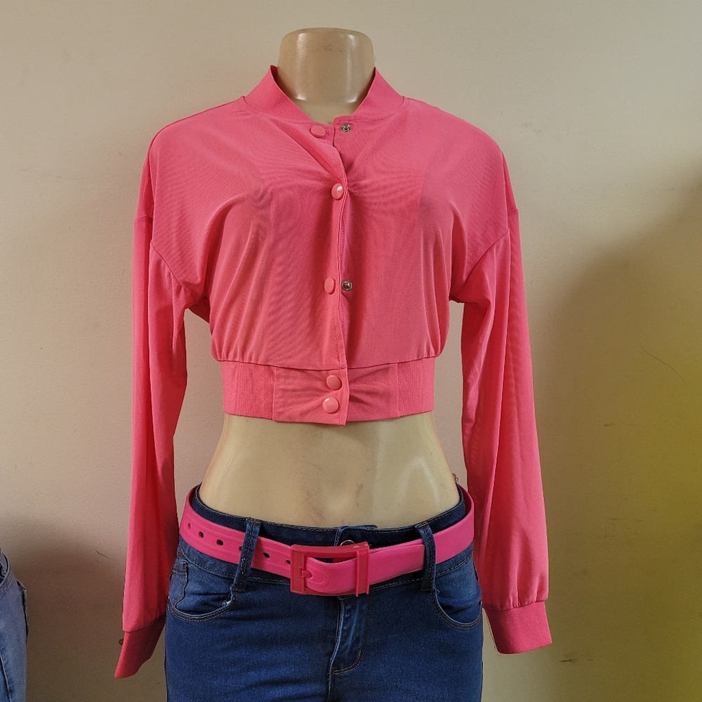 Pink sheer jacket